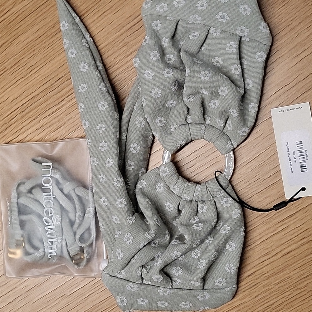 Nwt Montce Swim Jade Floral Bikini Top